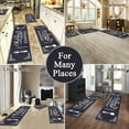 thumbnail image 3 of Boho Kitchen Rug Sets 3 Pieces, Washable Kitchen Mats for Floor, Non Slip Soft Kitchen Area Rug Floor Mat for Kitchen, Laundry Room and Hallway (Black, 20''''x32''''+20''''x47''''+20''''x59''''), 3 of 6