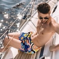 thumbnail image 2 of luoweisi Men's Beach Shorts Quick Dry Swim Trunks with Mesh Lining Geometry 2XL, 2 of 5