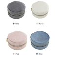 thumbnail image 4 of Caja de joyería portátil con tapa, pendientes simples, almacenamiento de anillos, caja de almacenamiento de joyería multifuncional de franela, 4 of 5