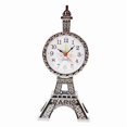 thumbnail image 1 of Despertador Torre Eiffel, decoración para el hogar, portátil, versátil, para dormitorio, mesilla de noche, estilo rústico. Oro negro, 1 of 8