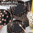thumbnail image 4 of Serve 35 Guests Black and Rose Gold Party Supplies,7 Inch Black and Rose Gold Paper Plates and Napkins for Wedding Birthday,Retirement,Father's Day - Style 2, 4 of 5