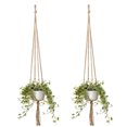 thumbnail image 4 of Wosthever Paquete de 4 soportes para cestas de flores, desmontables, reutilizables, para interior y exterior, balcón, jardín, Patio, colgador de cuerda Jardín y Patio Tipo 9 Wosthever HA001238-08, 4 of 6