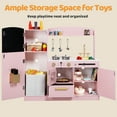 thumbnail image 5 of AILEEKISS Wood Kids Play Kitchen, Pretend Kitchen Playset for Children Age 3 Years up, Pink, 5 of 11