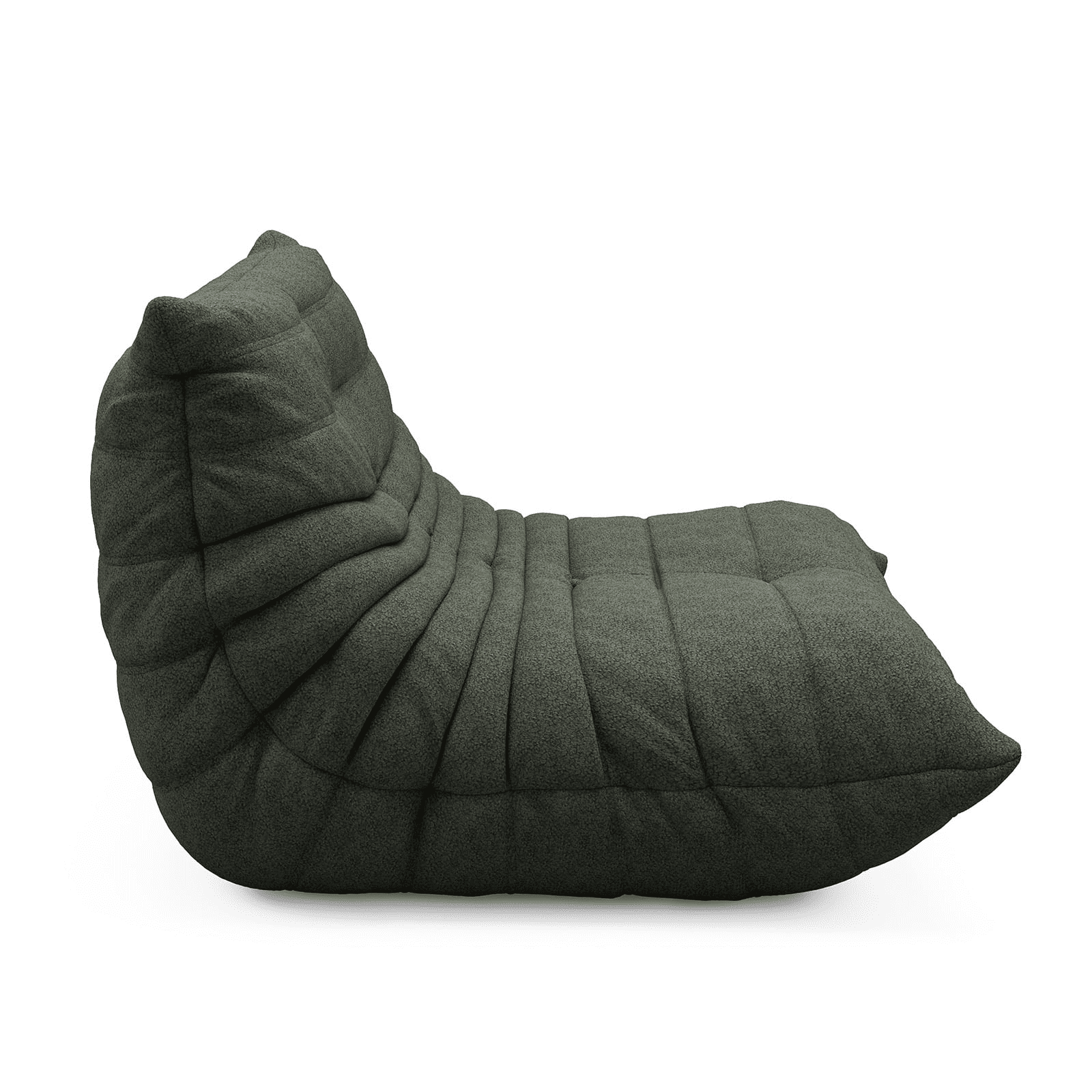 Raffle Pinker Bean Bag Chair for Adults, Comfy Fireside Chair Bean Bag Sofa with Memory Foam, Large Lazy Sofa for Living Room Bedroom Office, Green