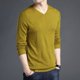 thumbnail image 4 of Suéter de punto de otoño para hombre, ropa interior de manga larga de lana fina, camisa de punto informal, 4 of 4