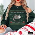 thumbnail image 2 of Overstimulated But Festive Possum Sweatshirt, Ugly Sweatshirt, Overstimulated Sweatshirt - Sizes S-5XL ,Art Print JSC, 2 of 5