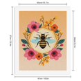 thumbnail image 2 of Paint by Numbers Kit for Adults, Bee Floral Pattern Art Vintage Paint by Numbers, Easy Paint by Numbers Kit for Adults Beginner, DIY Adult Paint by Number Kits on Canvas, 12x16in Home Decor, 2 of 7
