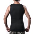 thumbnail image 3 of Men's Body Shaper For Men Slimming Vest Tummy Waist Lose Weight Compression Shirt Size: XL, 3 of 6