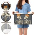 thumbnail image 5 of Yayeee Foldable Storage Basket for Shelves with Handles Waterproof Cloth Bins, Halloween Skeletons, 5 of 7
