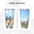 thumbnail image 3 of Masiiu Bluey Print 20OZ Car Cup for Travel, Insulated Stainless Steel Cup, Leak-Proof Lid with Straw and Direct Drinking Opening-Straw Two-piece Set, 3 of 8