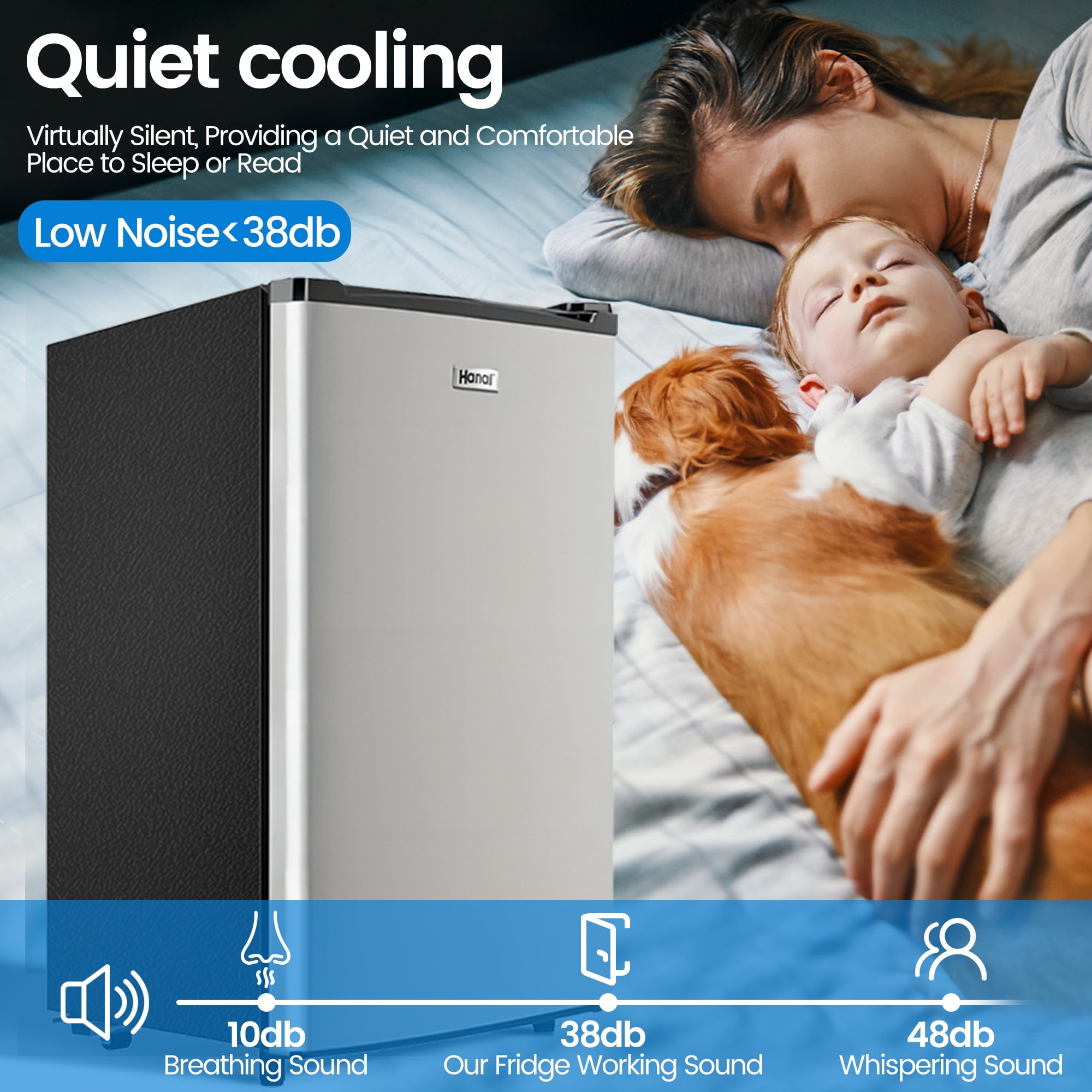 WANAI Energy-efficient Refrigerators with Shelves, 46 lb