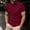 #Wine, variant on DPTALR George Men's Solid Color Quarter Zip T-Shirt Short Sleeve Lapel Casual Sports Style,Dark Gray,Big and Tall Man XXXL