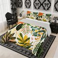 thumbnail image 3 of Manfei Boho Flowers Full Size Comforter Sets 3-Piece,Botanical Plants Bedding Comforter Set,1 Comforter and 2 Pillowcases,Reversible, 3 of 6