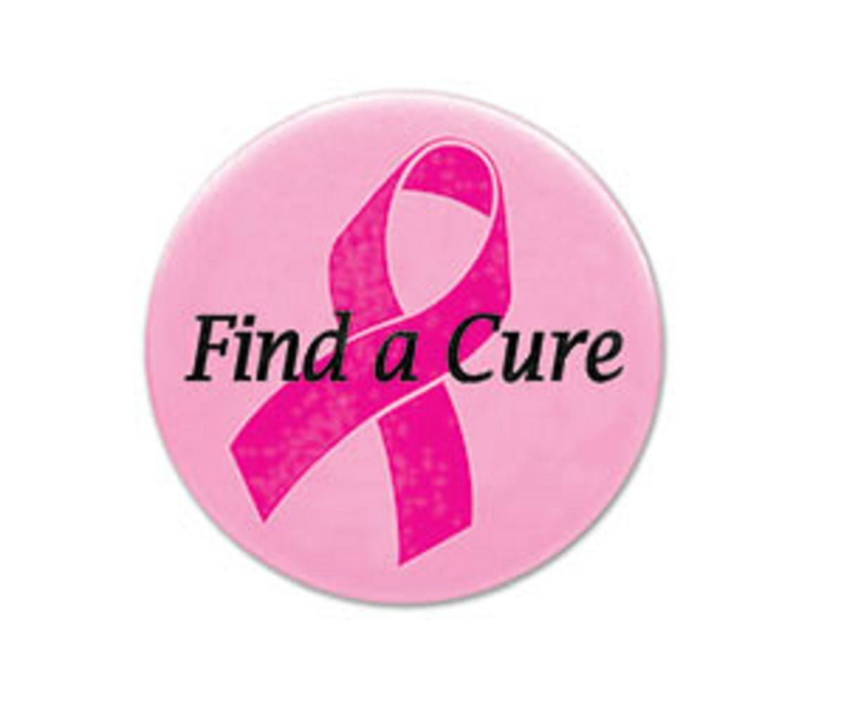 BREAST CANCER AWARENESS CANCER SUPPORT WIFE BUTTON! 