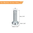 thumbnail image 2 of #2 56x5/16" Pan Head Phillips Machine Screws, 50 Pack Zinc Plated Carbon Steel Cross Head Screws, 2 of 5