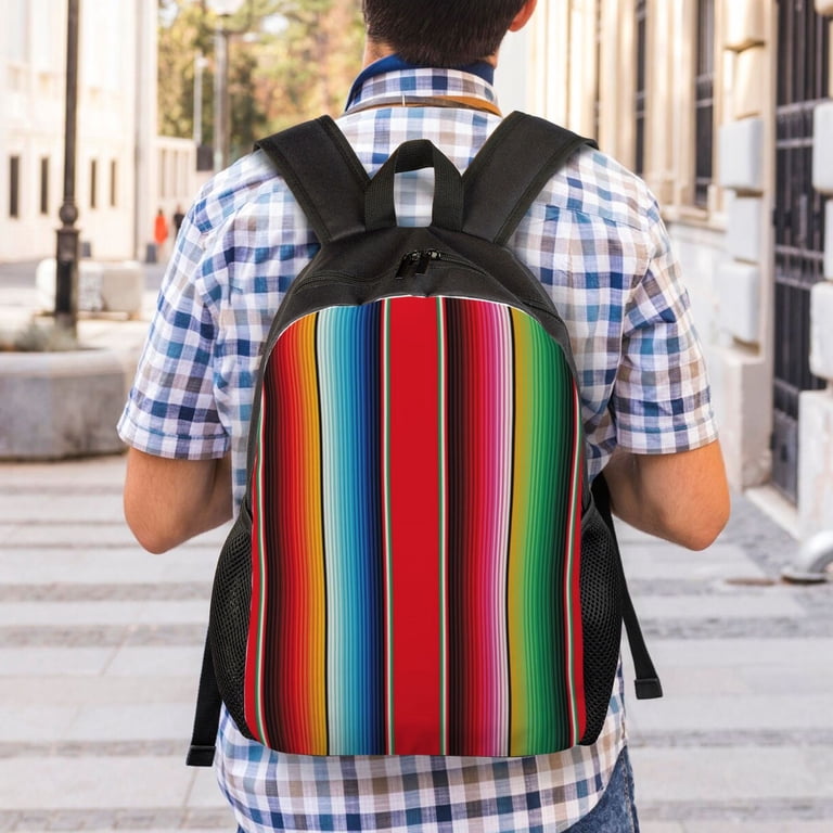 Mexican Sherape Backpack Amazon.com: ixygoiv Mexico Serape Leopard Print Backpacks  main image 2