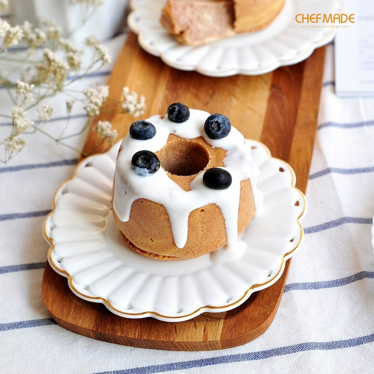 CHEFMADE Mini Angel Food Pan Set, 4Pcs Non-Stick Chiffon