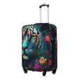 thumbnail image 2 of Daiia Colorful Flower Tiger Luggage Cover, Thickened Washable Travel Luggage Covers, Elastic Unique Baggage Covers for 18-20 inch Luggage-Medium, 2 of 9