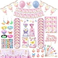 thumbnail image 2 of Decoraciones de cumpleaños de mariposas para niños, platos, tazas, servilletas, mantel, globos, telón de fondo, suministros para fiestas de cumpleaños, Baby Shower, 2 of 5