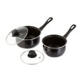 thumbnail image 3 of Gibson 7 Piece Carbon Steel Nonstick Pots and Pans Cookware Set with Lids, Black, 3 of 3