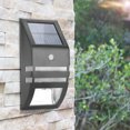 thumbnail image 2 of Herwey Solar Powered PIR Motion Sensor 2 LED Path Wall Light Stainless Steel Garden Security Lamps, Outdoor Motion Sensor Lamp, Sensor Wall Light, 2 of 8