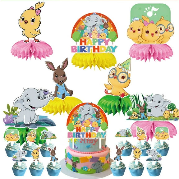 Canticos Party Decor Supplies Honeycomb Centerpieces Table Toppers Cake Toppers Decorations for Birthday