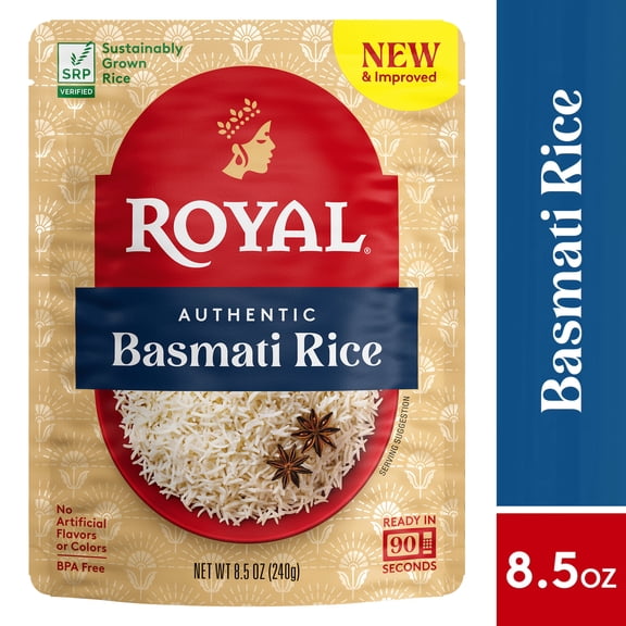 Authentic Royal Ready-to-Heat Long Grain White Basmati Rice, 8.5 oz