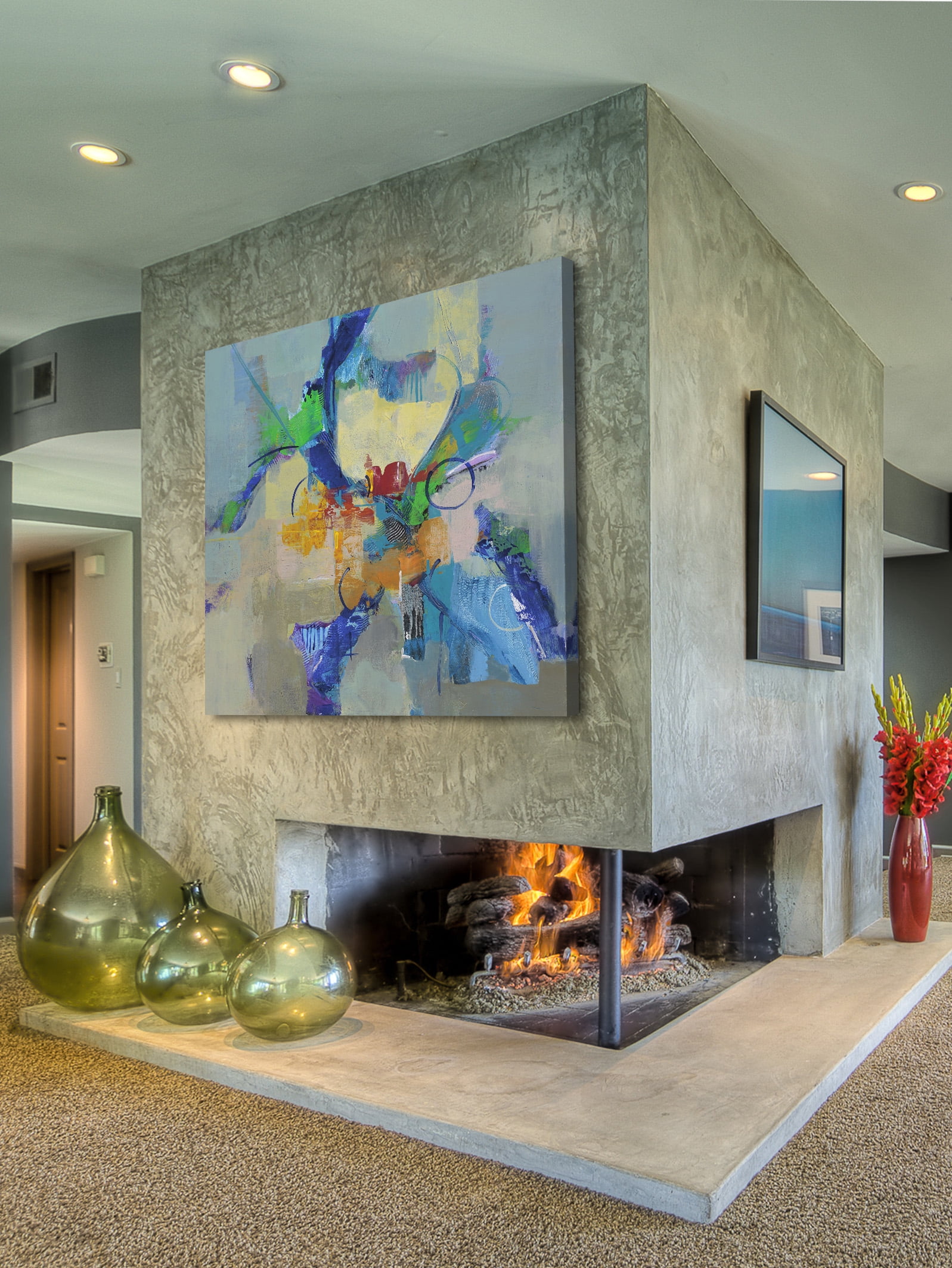 "Time Travel II" Painting Print on Wrapped Canvas