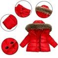 thumbnail image 4 of Esaierr Baby Girls Cotton Jacket Kids Hooded Padded Cotton Coats Toddler Warm Windproof Jacket Newborn Thick Winter Coats Outwear Clothes 6 Months - 7 Years, 4 of 7