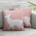 thumbnail image 3 of GOSMITH  Throw Pillow Covers,Modern Soft Sofa Square Cushion Pillowcases for Christmas Home Decor, Elk Patterns, Pink, 3 of 5