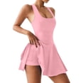 thumbnail image 2 of Letdown Athletic Dress for Women Mini Crew Neck Sleeveless Built in Shorts with Pockets Tennis Golf Dress, 2 of 7