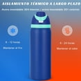thumbnail image 4 of Termos para Agua 32oz/946ml, Botella de Agua de Acero Inoxidable, Mantenga el Frío y el Calor, Gran Capacidad, Prueba de Fugas, con Popote y Asa para Deportes y Viajes (Azul Oscuro), 4 of 4