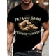 thumbnail image 1 of Men's 3D Father-Son Fist Bump Graphic T-Shirt - Black Casual Street Style with "Papa und Sohn" Print, Stretch Fabric, Round Neck, Machine Washable - Perfect for All Seasons, Allseason Apparel | Fist, 1 of 6