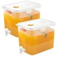 thumbnail image 1 of Kitchen Utensil Set 2.5 Gallon Refrigerator Beverage Dispenser With Leak Proof Lid Filter Juice Container Sealed Plastic Lemon Water Milk Hot And Cold Tea Pot For Party Use, 2Pcs, 1 of 5
