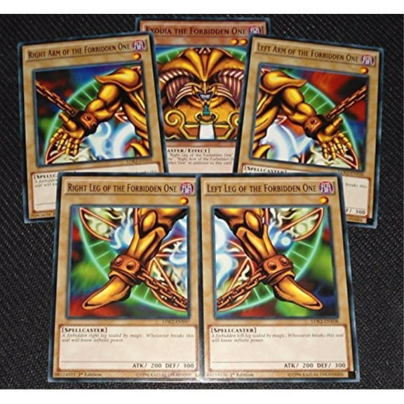 Exodia The Forbidden One Yugioh Legendary Decks Ii Yugis God Card Complete Set Ldk2Eny04, Ldk2Eny05, Ldk2Eny06, Ldk2Eny07, Ldk2Eny08