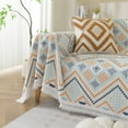 thumbnail image 6 of Croniis Boho Sofa Cover with Anti-slip Velcro Tape, Couch Blanket Cover Sectional Sofa Cover for Boho Style, Revitalizing the Old Sofa,Couch Protector,Printing Process 71*71in, 6 of 8