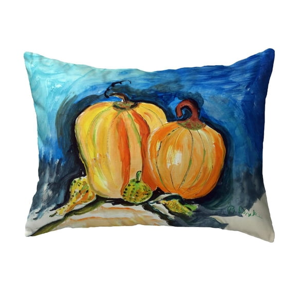 Betsy Drake Interiors Two Pumpkins No Cord Pillow 16x20