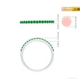 thumbnail image 6 of ANGARA Natural Prong Set Half Eternity Round Emerald Wedding Ring in 14K White Gold for Women (Size-1.5mm) | May Birthstone, Birthday, Anniversary, Jewelry Gift for Women | Natural Emerald Ring, 6 of 10
