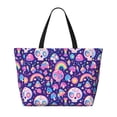 thumbnail image 2 of Rocae Skull mushroom rainbow for Large Women's Waterproof Beach Bag Tote with 7 Pockets Pool Bag for Travel Gym Vacation, 2 of 6