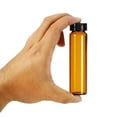 thumbnail image 4 of Unique Bargains 50mL Reagent Glass Storage Bottle Round Plastic Screw Cap Lab Home Brown 10 Pack, 4 of 5