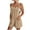 Khaki, variant on Luxalzxs Short Rompers for Women Summer Sleeveless Tie Knot Strap Jumpsuits Casual Loose Fit Bib Overalls with Pockets Beach Clothes