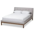 thumbnail image 1 of Baxton Studio Louvain Upholstered Queen Platform Bed in Greyish Beige, 1 of 7