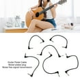 thumbnail image 3 of Guitar Pedal Cable, Guitar Patch Cord 2 Elbow Head Non Slip Plug 6Pcs Durable  For Musical Instrument, 3 of 8