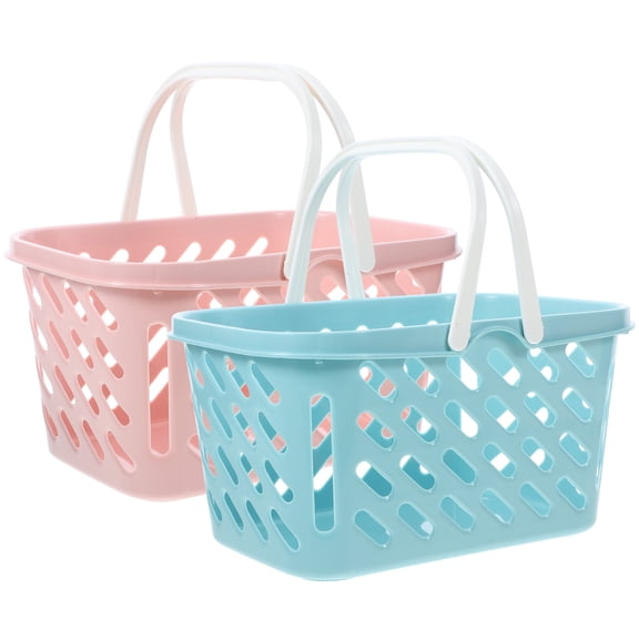 OUNONA  2 Pcs Hand Basket Fruit Storage Container Small Strawberry Shopping