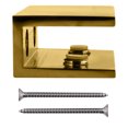 thumbnail image 5 of CRL NDC4BR Polished Brass No-Drill Fixed Panel Glass Clamp, 5 of 5