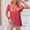 Pink tops for women, variant on Wycnly Womens Tops Fashion Smocked Breathable Workout Tunic Tshirts Summer Casual Short Sleeve V-Neck Plain Blouse Purple XL
