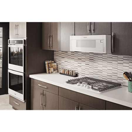 Whirlpool - 1.1 Cu. Ft. Low Profile Over-the-Range Microwave Hood Combination - White