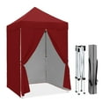 thumbnail image 3 of COOS BAY 5x5 Pop-up Instant Outdoor Canopy with 4 Side Wall Panels, Portable Lightweight Tent with Carry Bag, Burgundy, 3 of 9