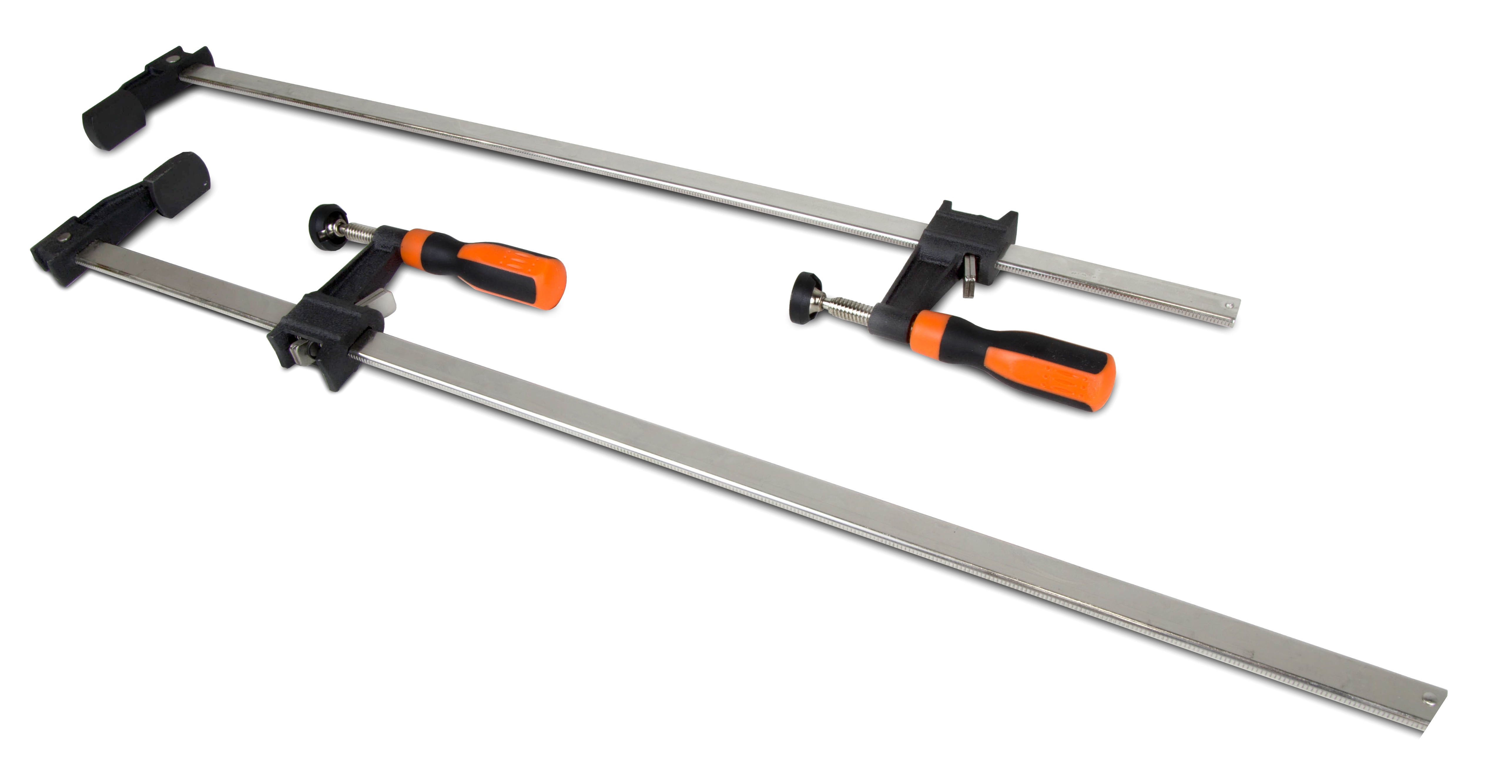 WEN Products Quick-Adjust 24-Inch Steel Bar Clamps with 2.5-Inch Throat and Micro-Adjustment Handle, Two Pack