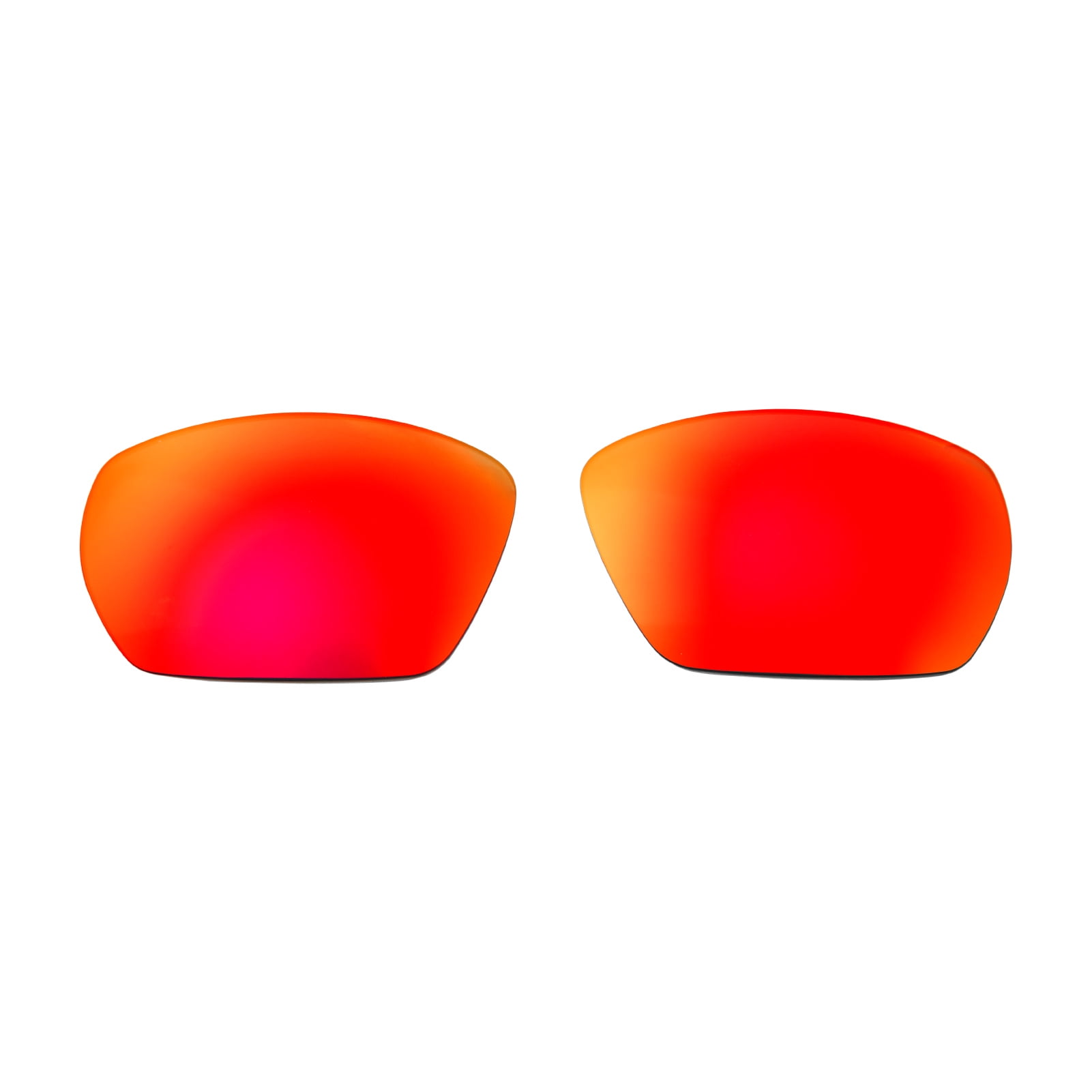 Walleva Fire Red Mirror Coated Polarized Replacement Lenses for Costa
